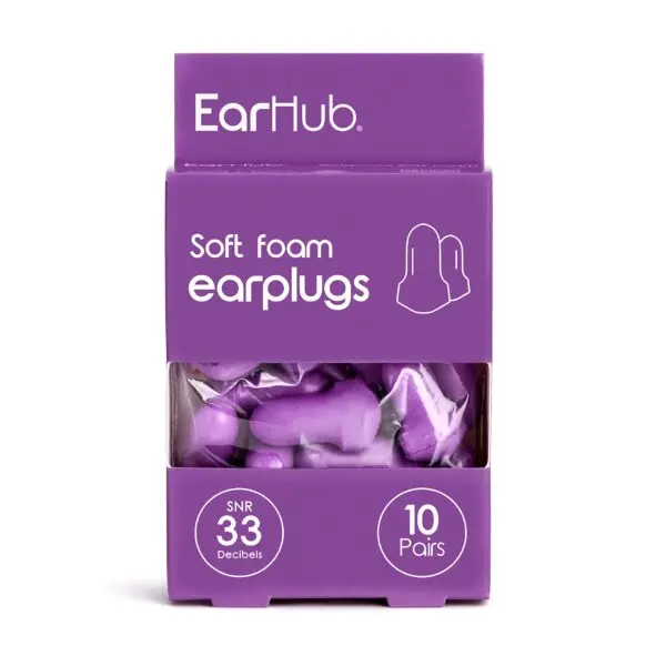 EarHub Sleepwell Soft Purple Earplugs 10 pairs